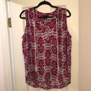 Willi Smith Colorful Sleeveless Blouse